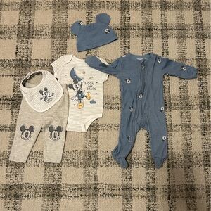 Disney Baby Mickey Mouse 5 piece Set 3-6 Months